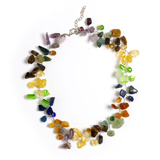 Rainbow wire necklace